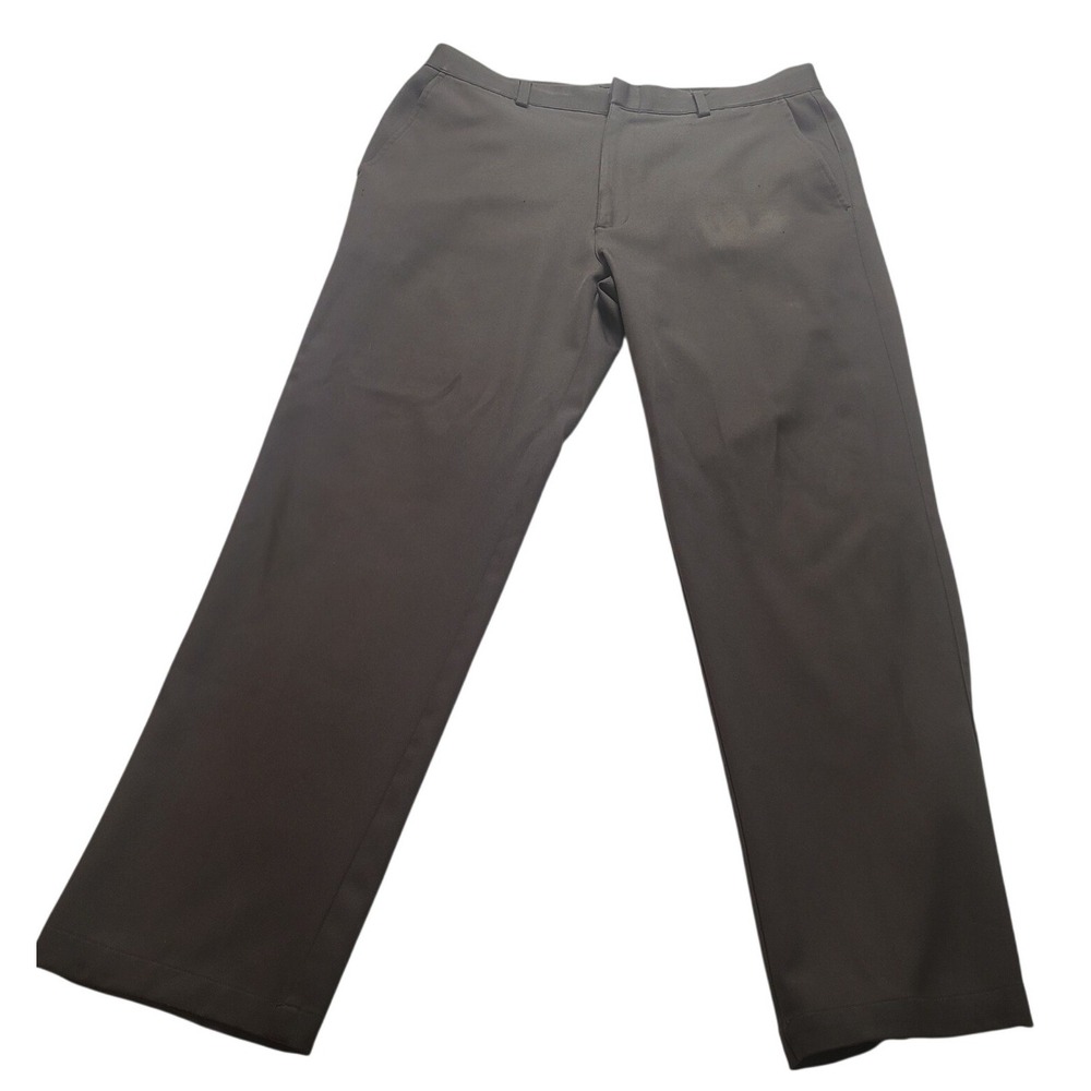 Oobe Men's Charcoal Gray‎ Flat Front Chino Trousers Straight Leg Pants 34x32